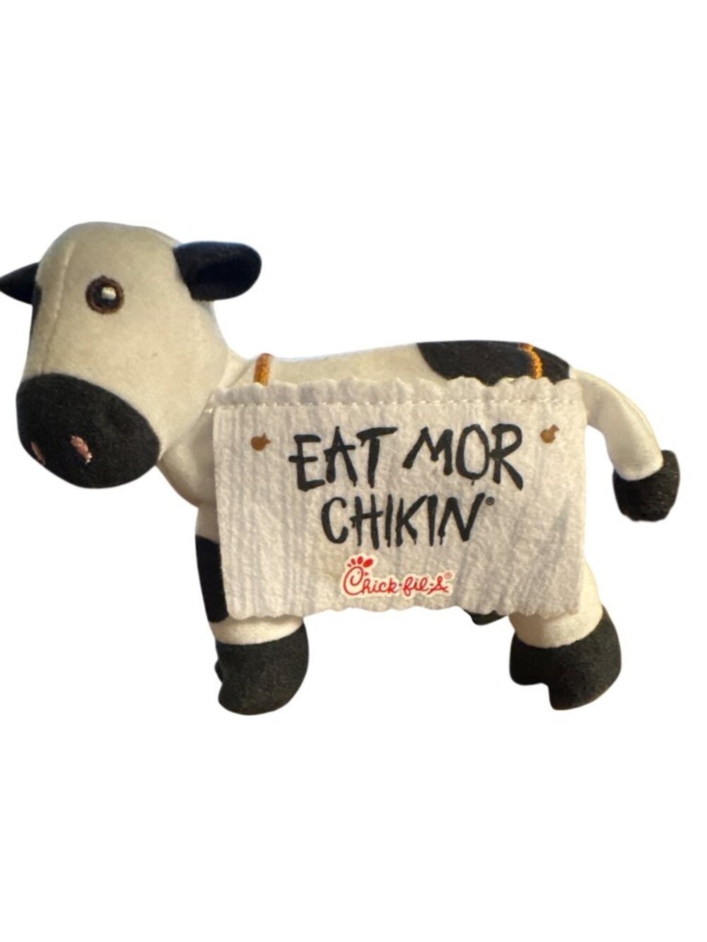 Chick-Fil-A Mini Cow Plush Eat Mor Chikin 4" Promo Restaurant Stuffed Plush 2020 - Picture 12 of 12